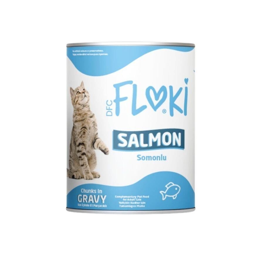 Floki Somonlu Yetişkin Kedi Konservesi 400 GR | SRC: Barcode: 8680542873472
